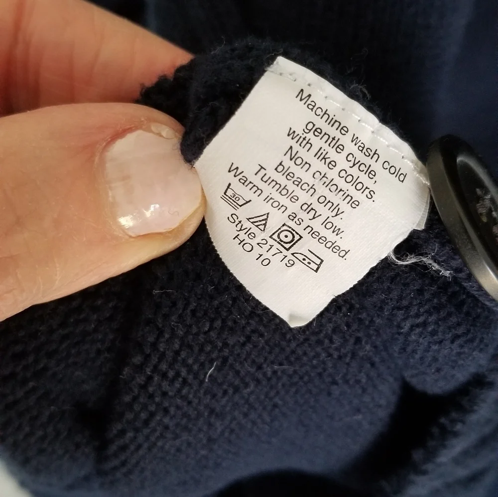 J. Crew navy pullover cotton sweater men
